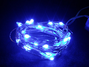 Blue raindrop 3v battery operated led light 20leds