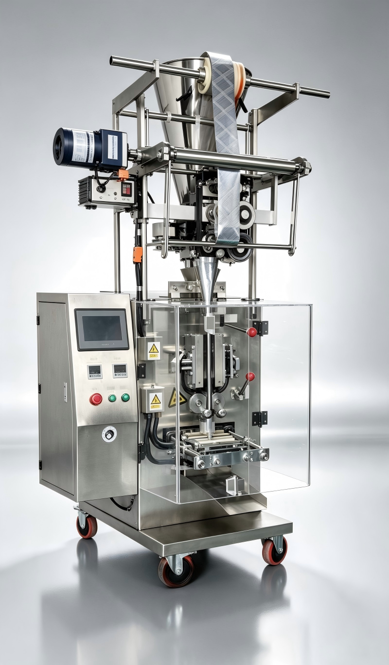 HMI Powder Sachet Packaging Machine 60 Sachets/Min Single Lane Granule Packing Machine