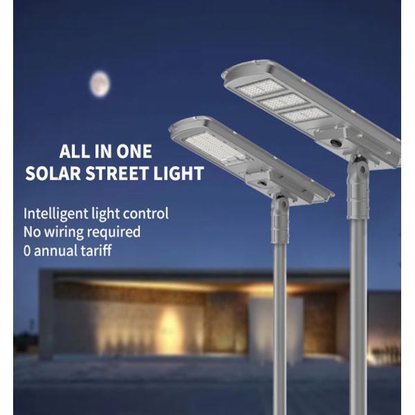 LED Solar Street Light With UV Resistant PC Lens for Campus Bike Lanes