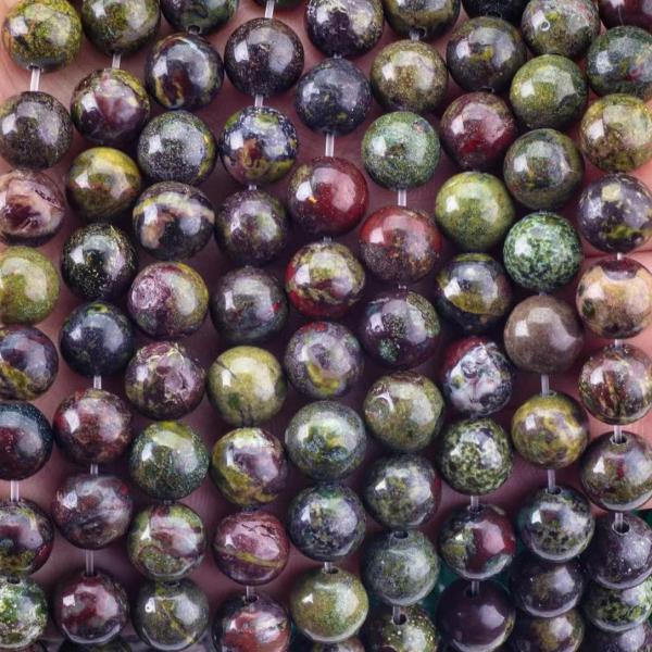8MM Round Bulk Dragon Bloodstone Jasper Beads For Jewelry Making