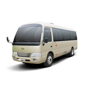 7m 25 Seater Diesel Transportation Coaster Bus with Euro 4 Emission and Leaf Spring Suspension