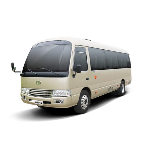 7m 25 Seater Diesel Transportation Coaster Bus with Euro 4 Emission and Leaf Spring Suspension