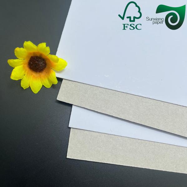 Certifié FSC 200g 230g Carton duplex pliable imprimable avec dos gris pour les couvertures de ordinateurs portables
