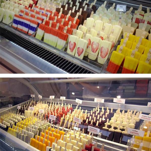 New Design 8 Trays Commercial  Ice Cream Gelato Display Freezer With Defrost System and Lighting