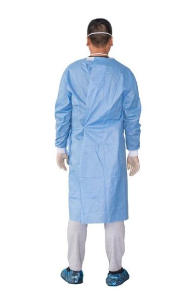 Sterile Disposable isolation gown surgical gown with Rib Cuff AAMI Level 3