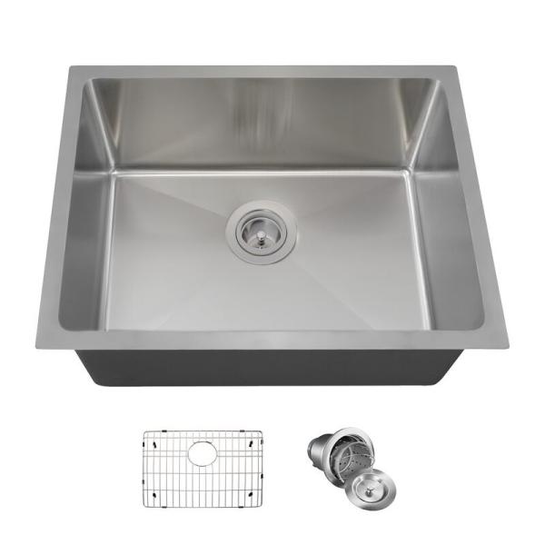 18 Guage Undermount Single Basin Handmade Kitchen Sink 3-1/2''