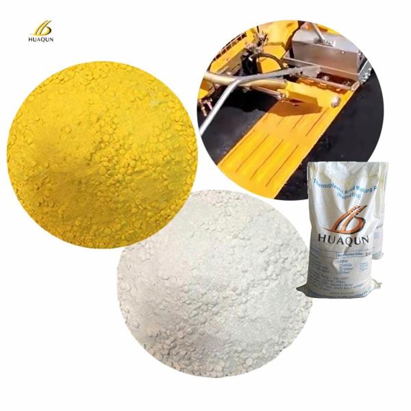 高可視性のための黄と白の明るい熱溶性道路塗料 熱プラスチック道路塗料