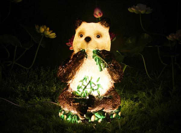 LED panda lights resin waterproof landscape lamp translucent animal outdoor park lawn lamp