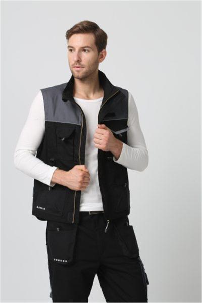 Cordura® Reinforcement Indoor And Outdoor Mens Work Vest Velcro Fastener