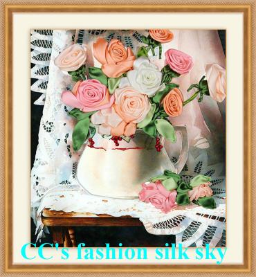 2017 new style,silk embroidery,Needlework,DIY DMC Cross stitch,Sets For Embroidery kits,fl