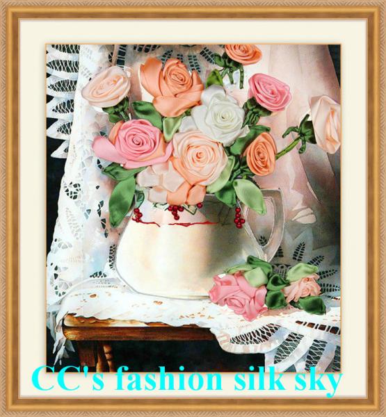 2017 new style,silk embroidery,Needlework,DIY DMC Cross stitch,Sets For Embroidery kits,fl