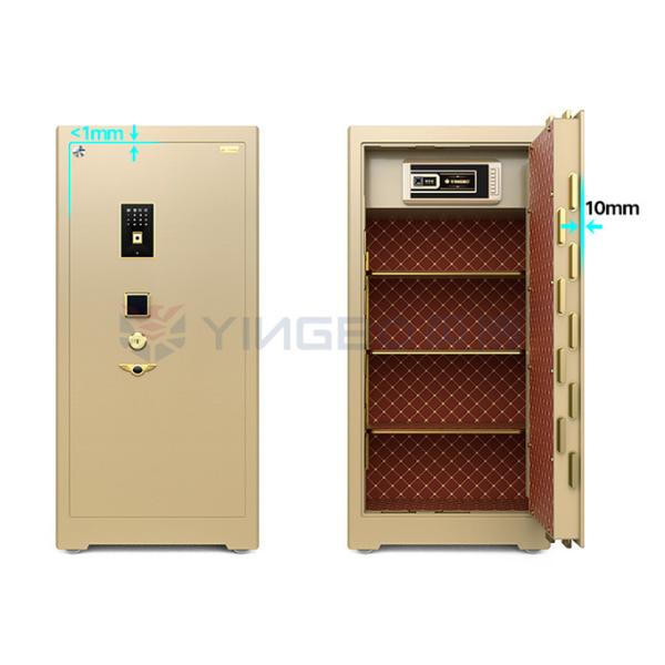 Coffre-fort biométrique à empreintes digitales H1280mm pour usage commercial, porte de 10mm d'épaisseur et boulons pleins brevetés