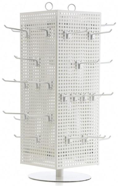 White Jewelry Tree Display Stand , Rotating Jewelry Display Rack With Earring Storage