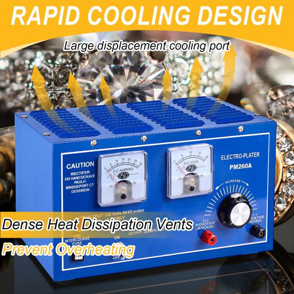 Tooltos 30A Металлический ректификатор Ювелирные изделия Электропластинка Машина позолота