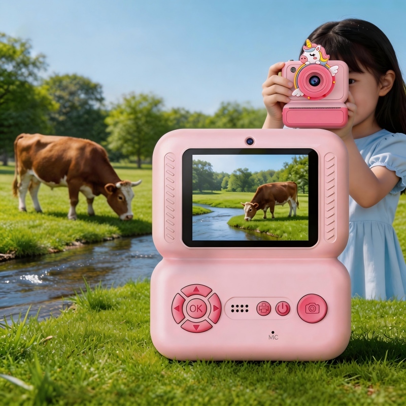 DLC Children Instant Photo Camera 4800MP HD Front Rear Dual Camera 1080P Video