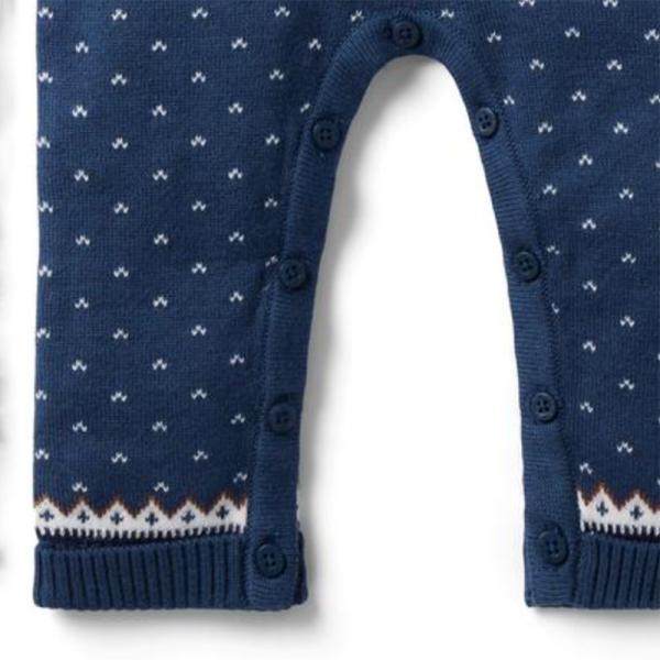 Wholesale Infant Rompers Christmas Knitted Cute Pattern Embroidery Jumpsuits long Sleeves Baby Romper