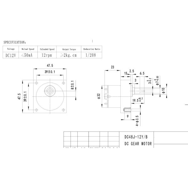 Автоматический регулирующий прибор 12 мотор шестерни снижения скорости BLDC DC вольта