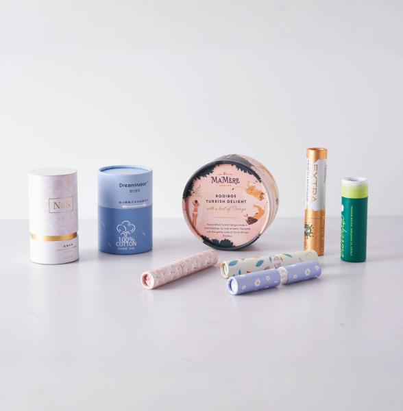 Custom Recycled Cylinder Tube Box Cardboard Paper Perfume Gift Packaging Box