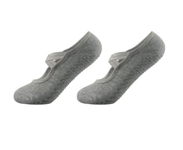 Cotton Blend Yoga Pilates Socks With Grips Anti - Foul Customized Color