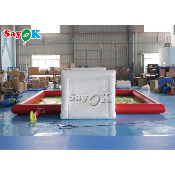 Inflatable Party Games 10x7m Red Pvc Inflatable Sports Games Carnival Blow Up Soccer Field
