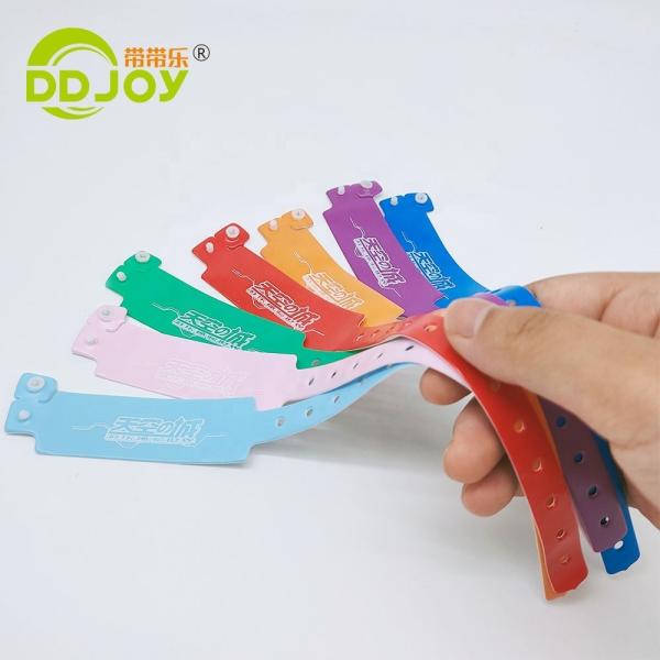 DDjoy Festival Events Printing Custom Vinyl PVC Plastic Bracelet for VIP Admission