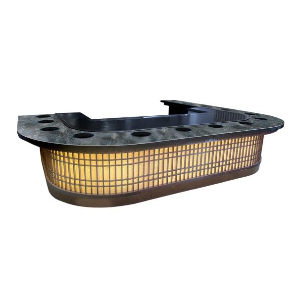 Commercial Teppanyaki Grill Table with Hot Pot 8000W 380V