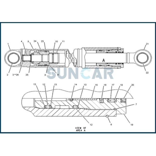 CA3500970 350-0970 3500970 Arm Hydraulic Cylinder Seal Kit For Excavator C-A-T E320B E320C E320D E320CU E320D2 E321