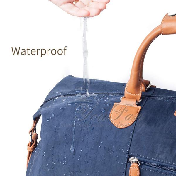 Waterproof Canvas Travel Duffel Bags Airline Friendly With Shoe Compartment