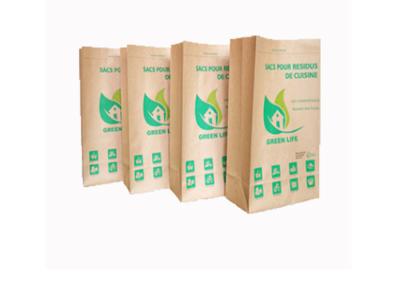 Sacos de papel inferiores quadrados 2 de Multiwall umidade amigável reciclável de Eco exercem/3 dobras - prova
