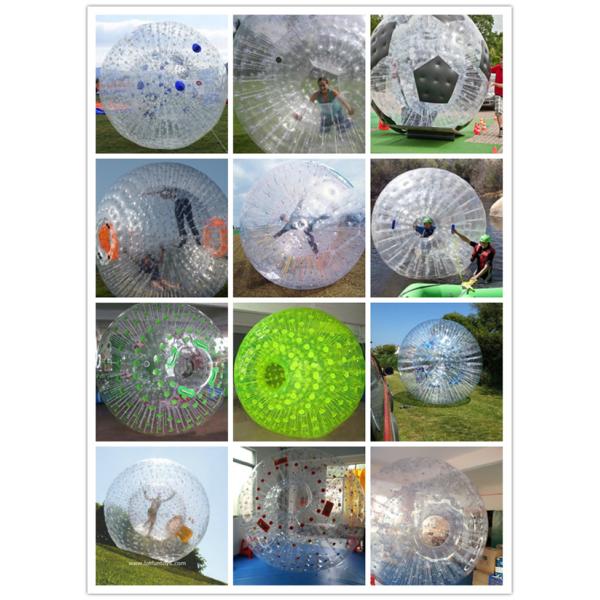Transparent Inflatable Zorb Ball For Snow / Giant Inflatable Zorbing Water Ball