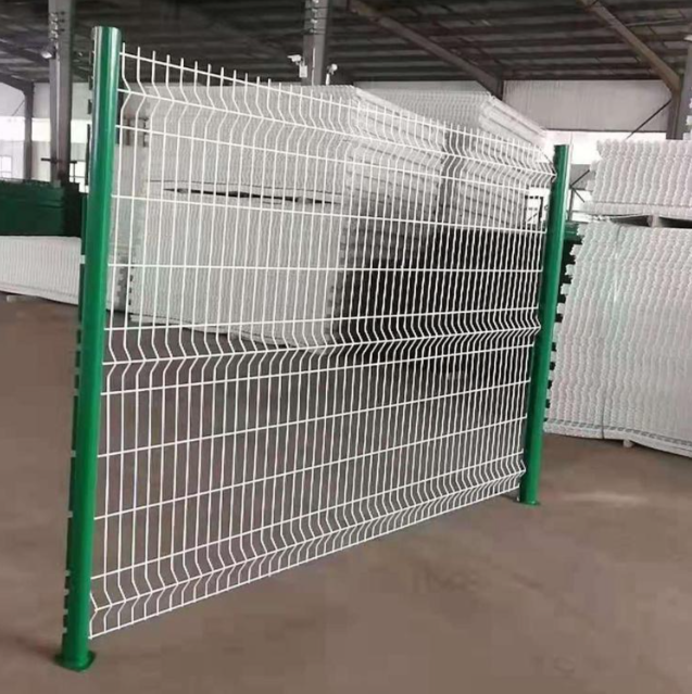 3D Security Fence Panel V Rib Curved Mesh Optimized For Logistics