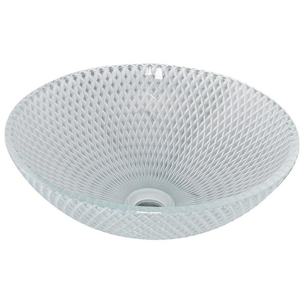 Супер ясная стеклянная тщета тонет гравировка CNC Bathroom шара прозрачная