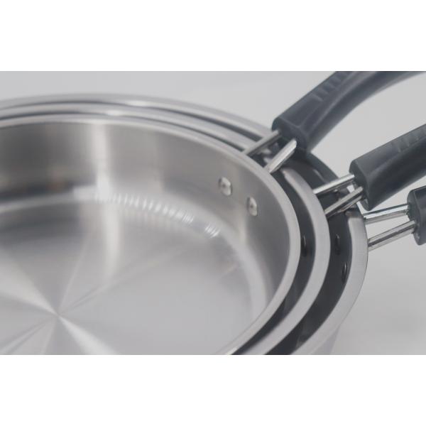 22cm 24cm 26cm Stainless Steel Non Stick Frying Pan Kitchen Cookware Food Grade