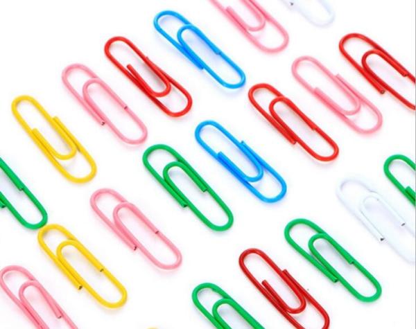 25mm Of 100pcs/Box Vinyl Coated Color Paper Clips For  Office Supplies