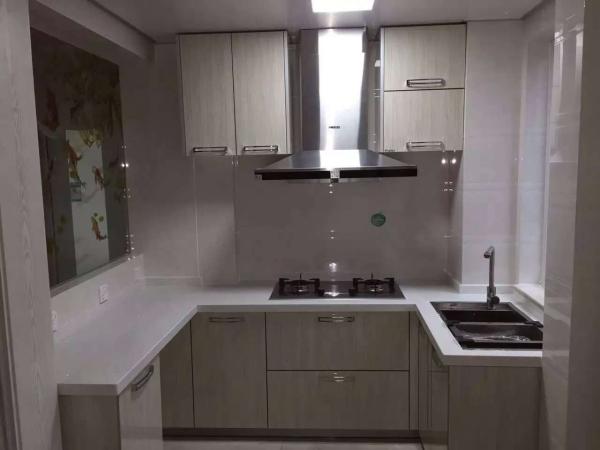 Wood grain MFC kitchen cabinet,Modern kitchen furniture,Cheap Kitchen,U-shape cupboard