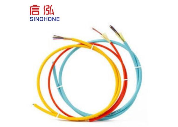 Tight Buffer Fiber FTTH 1-4 Core Indoor Fiber Optic Cable Of Flame Retardant