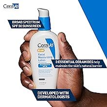 AM Clean Mineral Skin Brightening Sunscreen Facial Moisturizing Lotion SPF30 3oz