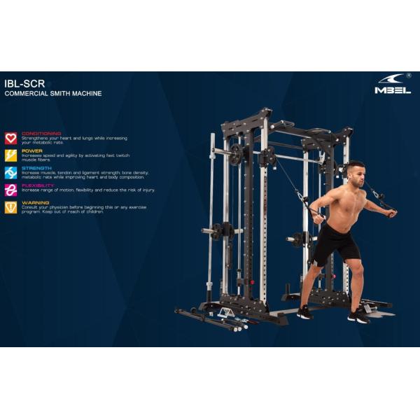 Bodybuilding Multi Functional Pull Up Bar Smith Machine Squat Rack with Cable Pulley