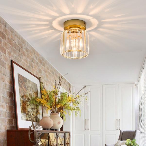 LED Ceiling Lamp Corridor Porch Lamp Crystal Aisle Lamp Entry American Balcony lght(WH-CA-86)