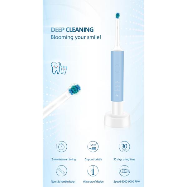 Батарея электрической зубной щетки 1200mAh OEM 360 вращая