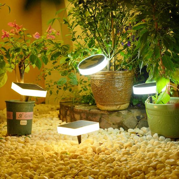 80LM Colorful Solar Ground Lights Outdoor1.5W Solar Floor Lamp With Mono Solar Panel
