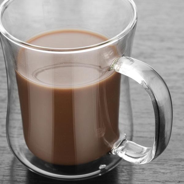 o copo de vidro da parede 220ml/420ml dobro isolou o Thermal para o chá/café