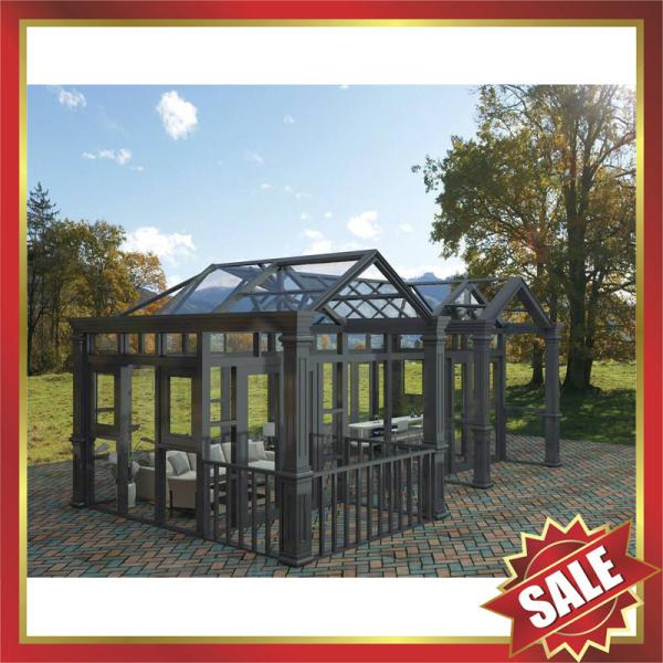 high quality prefabricated solar gazebo patio balcony garden aluminum alloy glass sun house sunroom enclosure cabin kits