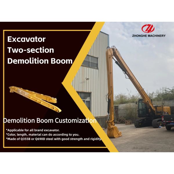 Excavator Demolition Boom High Reach Arm and Boom 23-24m Long Attachment for SK350 Hot Sale