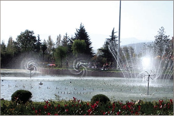 Pirouette Rotating Fountain Nozzle Heads , Garden Water Nozzle