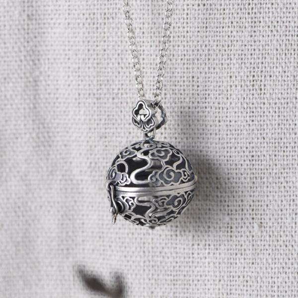S925 Silver Vintage Craft Silver Sachet Ball Pendant for Mould Making and Sample Making