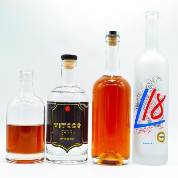 375ml 500ml 700ml 750ml Custom Decoration Vodka Bottle with Cork Caps from OEM/ODM