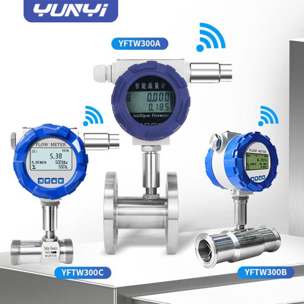 Sanitary Turbine Flow Meter Food Grade Stainless Steel 316L Liquid Water Fuel Oil Flowmeter with Display