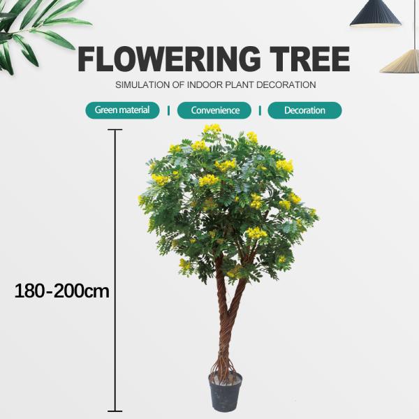 Artificial Plants Hot Selling Yellow Flower Tree for  Decoration