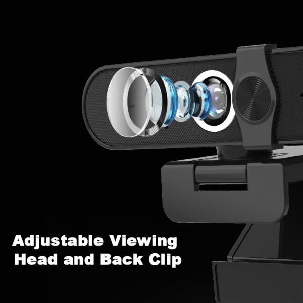 Built In Mic Auto Focus 1920x1080 Ultra HD PC USB Webcam